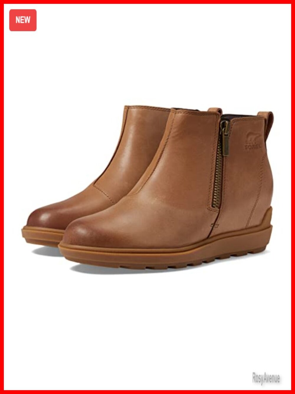 SOREL Evie II Zip Ankle Boot Leather Winter Snow Boot